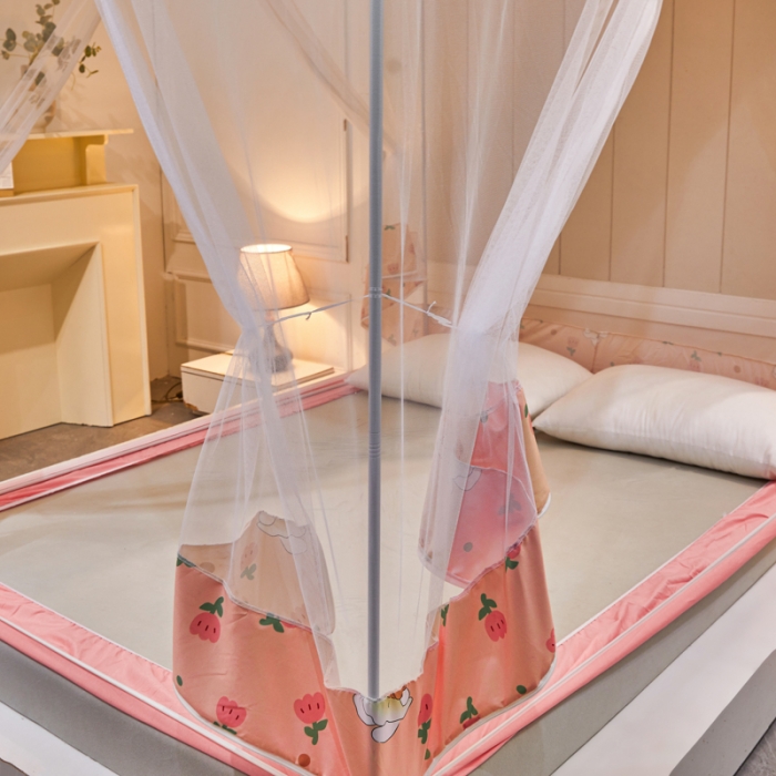 91家纺网 家纺一手货源 找家纺 （总）千逸虹 2024新款印花遮光坐床回底蚊帐