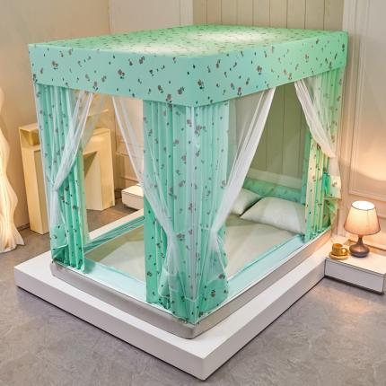 千逸虹 2024新款印花遮光坐床回底蚊帐 玫瑰花园