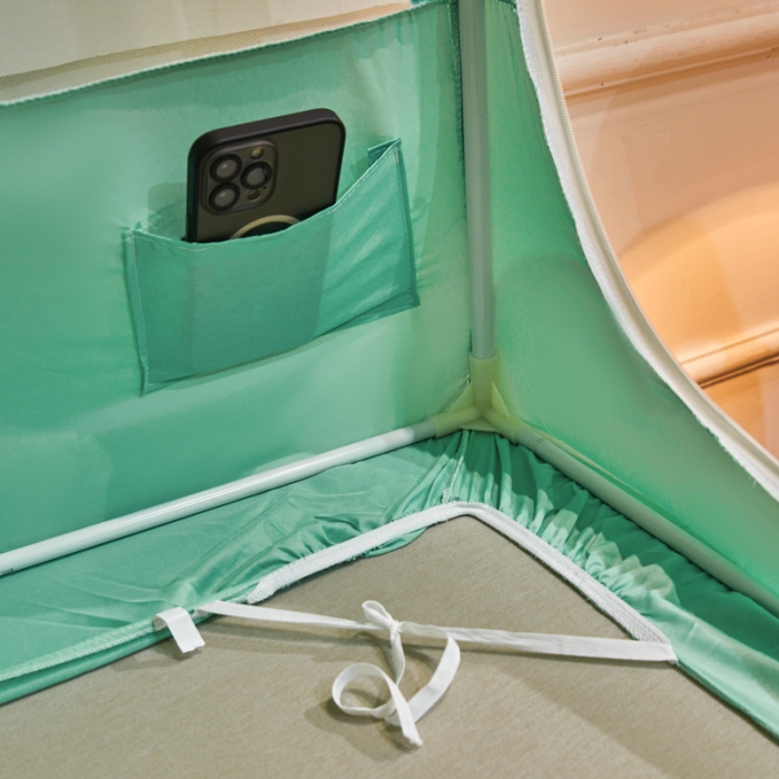 91家纺网 家纺一手货源 找家纺 千逸虹 2024新款印花遮光坐床回底蚊帐 天青佳人