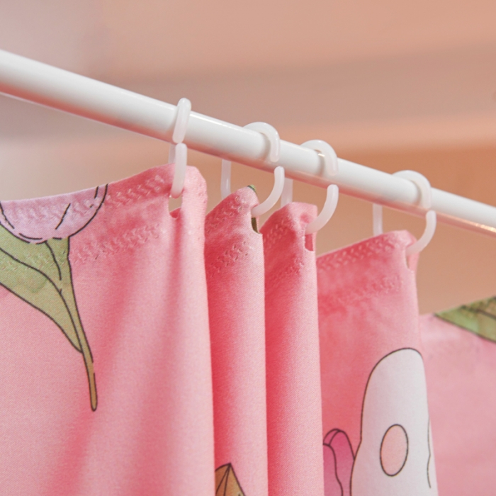 91家纺网 家纺一手货源 找家纺 千逸虹 2024新款印花遮光坐床回底蚊帐 郁金香粉