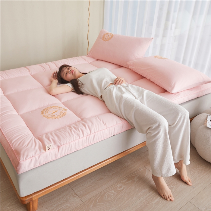 91家纺网 家纺一手货源 找家纺 美梦里 2023新款A类酒店风抗菌软垫床垫 香奈粉