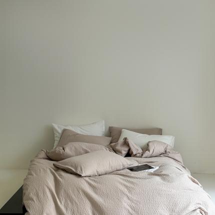 91家纺网 家纺一手货源 找家纺 （总）云上 2023新款2.0系列纯棉40支无印同款泡泡纱四件套