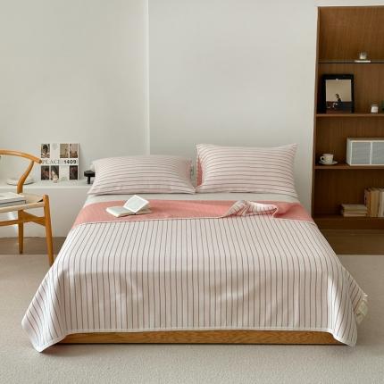 91家纺网 家纺一手货源 找家纺 （总）云上 2023新款针织棉条纹夏凉毯