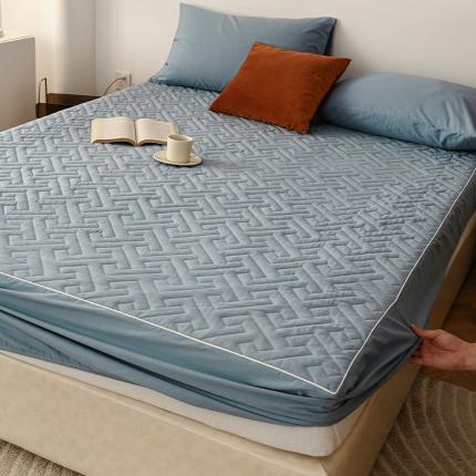 91家纺网 家纺一手货源 找家纺 （总）万盛家纺 2023新款全棉40支水洗棉防水夹棉床笠