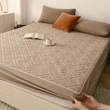 91家纺网 家纺一手货源 找家纺 （总）万盛家纺 2023新款全棉40支水洗棉防水夹棉床笠