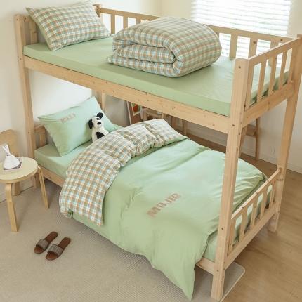 91家纺网 家纺一手货源 找家纺 （总）卡巴伦家纺 2023新款开学季纯棉A类水洗棉绣花款三件套