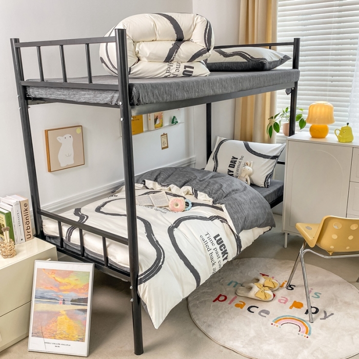 91家纺网 家纺一手货源 找家纺 吉象 2025新款全棉印花学生宿舍三件套 凯文