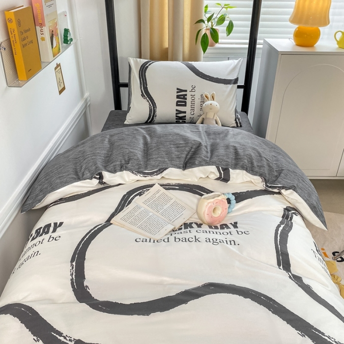 91家纺网 家纺一手货源 找家纺 吉象 2025新款全棉印花学生宿舍三件套 凯文