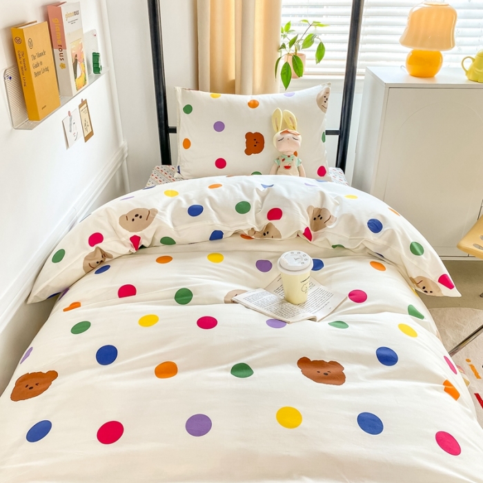 91家纺网 家纺一手货源 找家纺 （总）吉象 2025新款全棉印花学生宿舍三件套