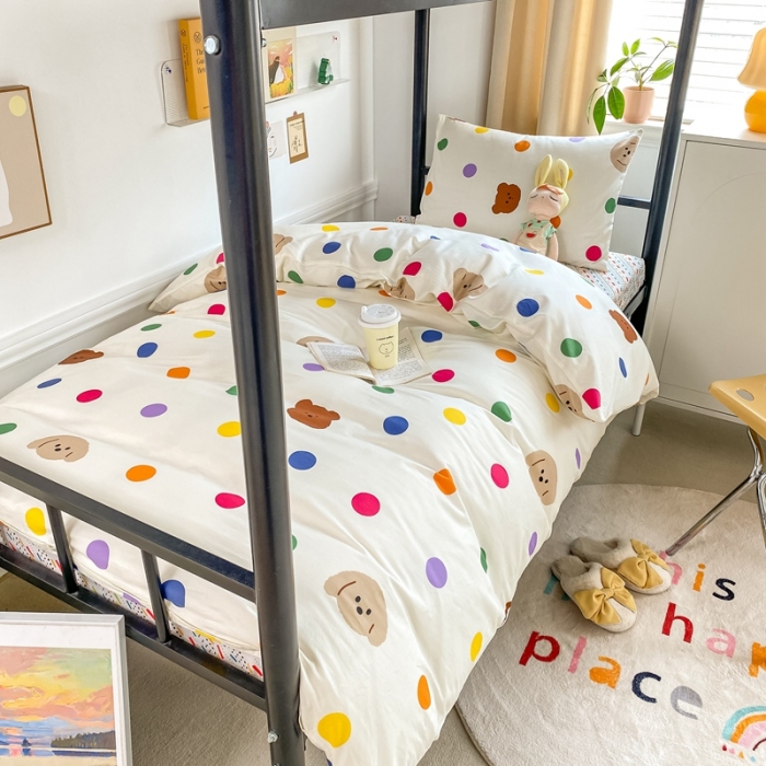 91家纺网 家纺一手货源 找家纺 （总）吉象 2025新款全棉印花学生宿舍三件套