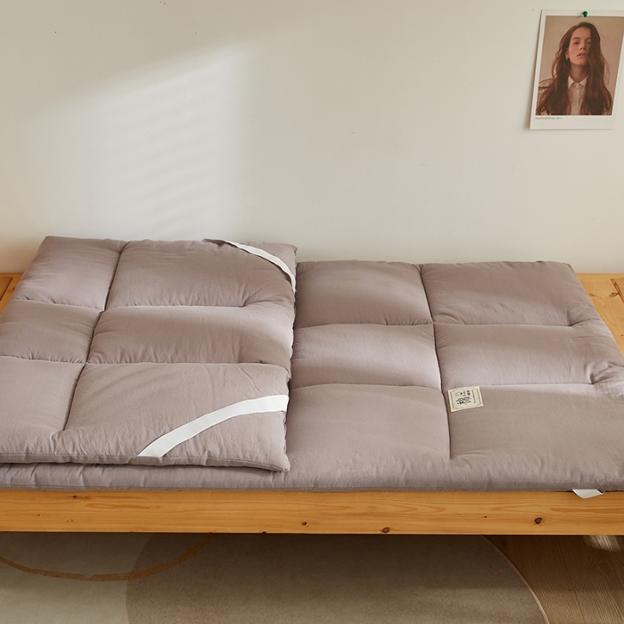 91家纺网 家纺一手货源 找家纺 暖阳 2025新款A类新疆棉花学生宿舍床垫 纯享灰