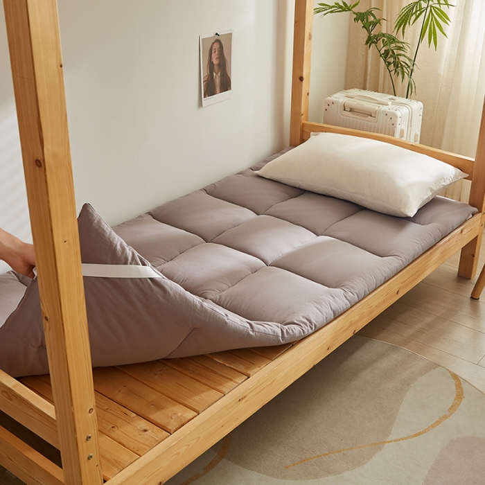 91家纺网 家纺一手货源 找家纺 暖阳 2025新款A类新疆棉花学生宿舍床垫 纯享灰