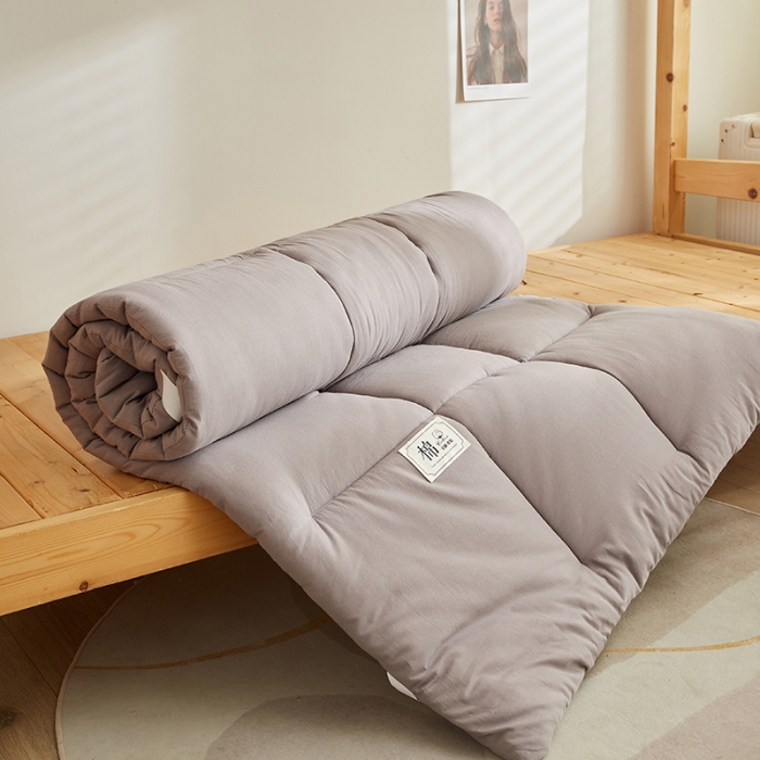 91家纺网 家纺一手货源 找家纺 暖阳 2025新款A类新疆棉花学生宿舍床垫 纯享灰