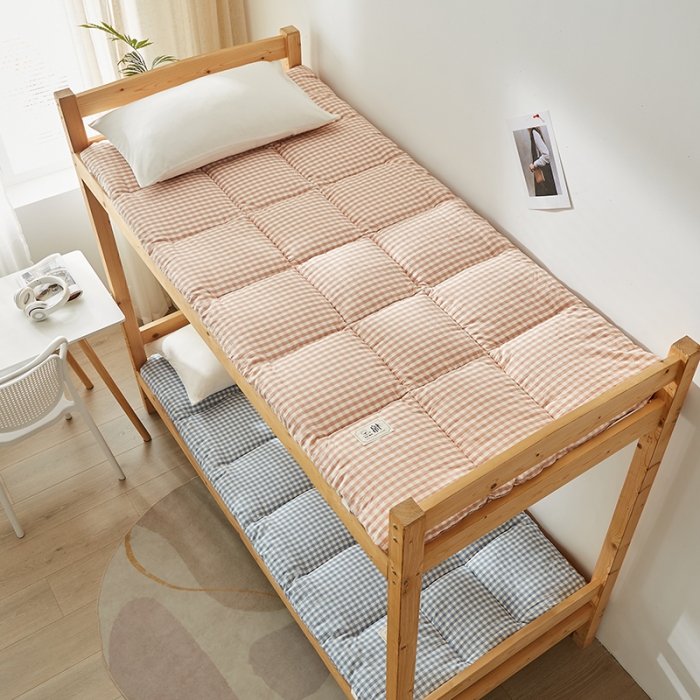 91家纺网 家纺一手货源 找家纺 暖阳 2025新款A类新疆棉花学生宿舍床垫 粉玉小格