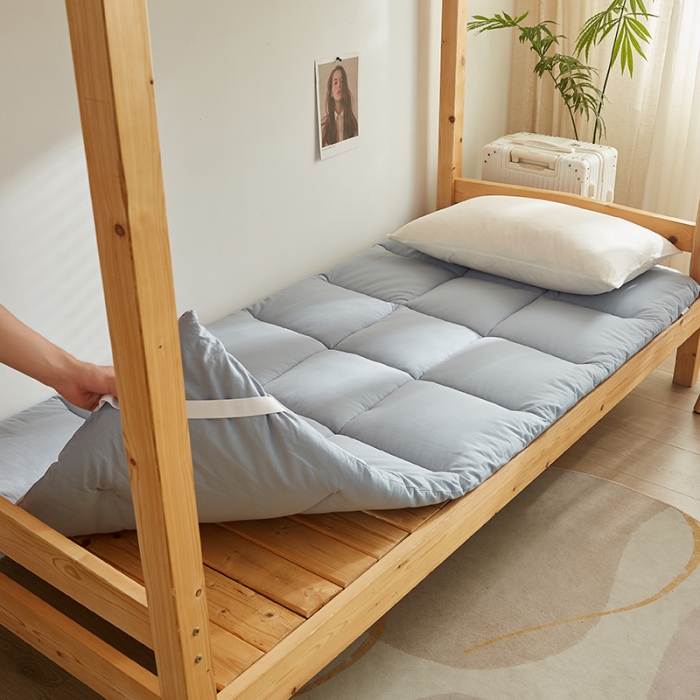 91家纺网 家纺一手货源 找家纺 暖阳 2025新款A类新疆棉花学生宿舍床垫 静谧蓝