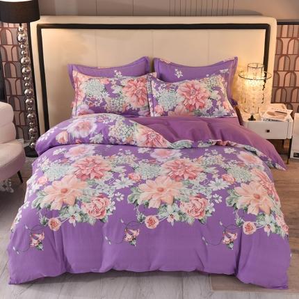 91家纺网 家纺一手货源 找家纺 （总）磨毛世家 2023新款ab版四件套铂金加厚保暖