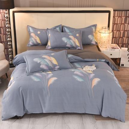 91家纺网 家纺一手货源 找家纺 （总）磨毛世家 2023新款ab版四件套铂金加厚保暖