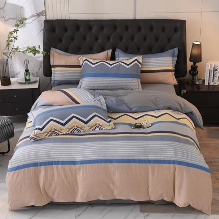 91家纺网 家纺一手货源 找家纺 （总）磨毛世家 2023新款ab版四件套铂金加厚保暖