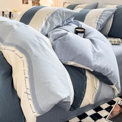 91家纺网 家纺一手货源 找家纺 瑞莱 2023秋季新款13372全棉印花四件套时尚简约风 欧尼亚