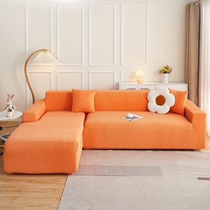 逐日 2023新款提花沙发套系列-曲艺 曲艺-高级橙