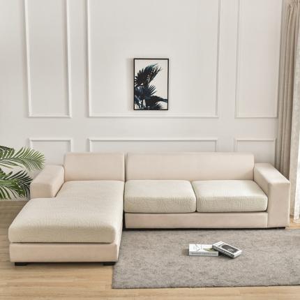 飞翔2023新款防泼水大树叶防水组合沙发垫套 米白色