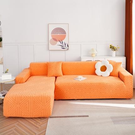 逐日 2023新款提花沙发套系列-双角 双角-高级橙