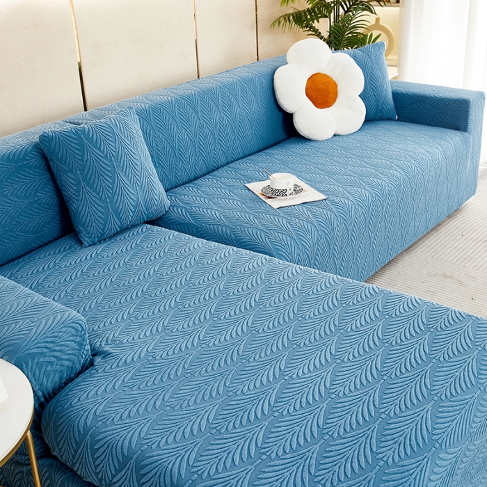 91家纺网 家纺一手货源 找家纺 （总）逐日 2023新款提花沙发套系列-叶恋