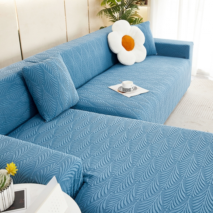 91家纺网 家纺一手货源 找家纺 （总）逐日 2023新款提花沙发套系列-叶恋