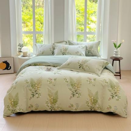 91家纺网 家纺一手货源 找家纺 星期三 2023新款7月新款铂金全棉13372四件套（加老板微信有会员价） 林夕