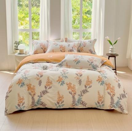 91家纺网 家纺一手货源 找家纺 星期三 2023新款7月新款铂金全棉13372四件套（加老板微信有会员价） 晴空