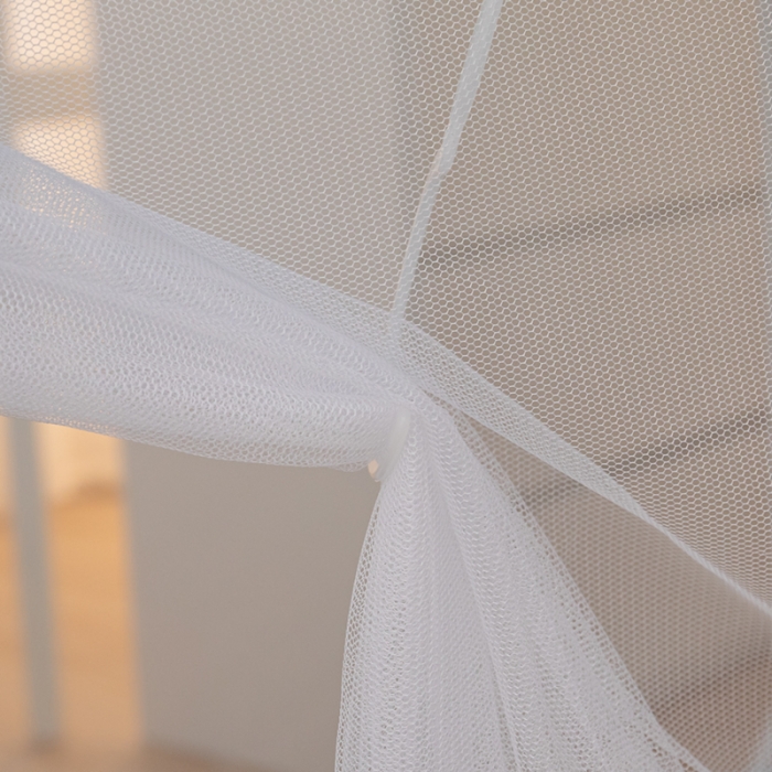 91家纺网 家纺一手货源 找家纺 千逸虹 2024新款简约纯色上下铺学生蚊帐 浅蓝色