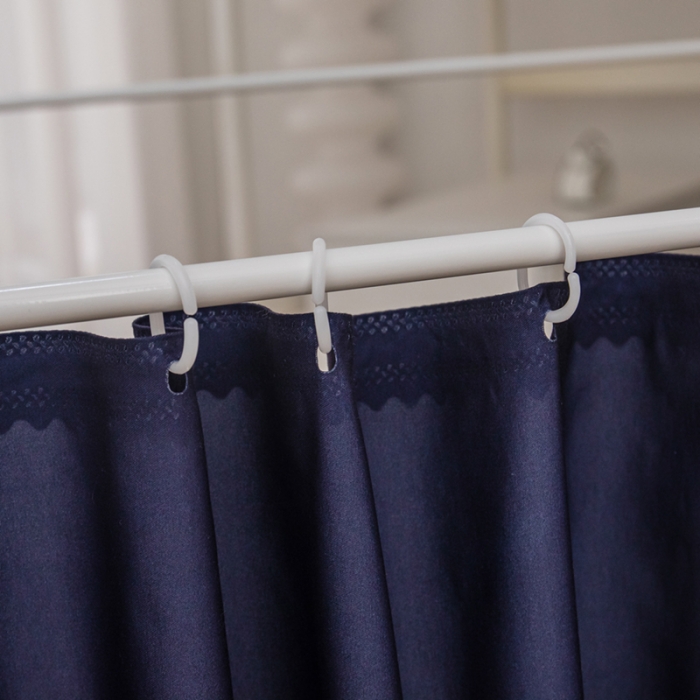 91家纺网 家纺一手货源 找家纺 千逸虹 2024新款简约纯色上下铺学生蚊帐 深蓝色