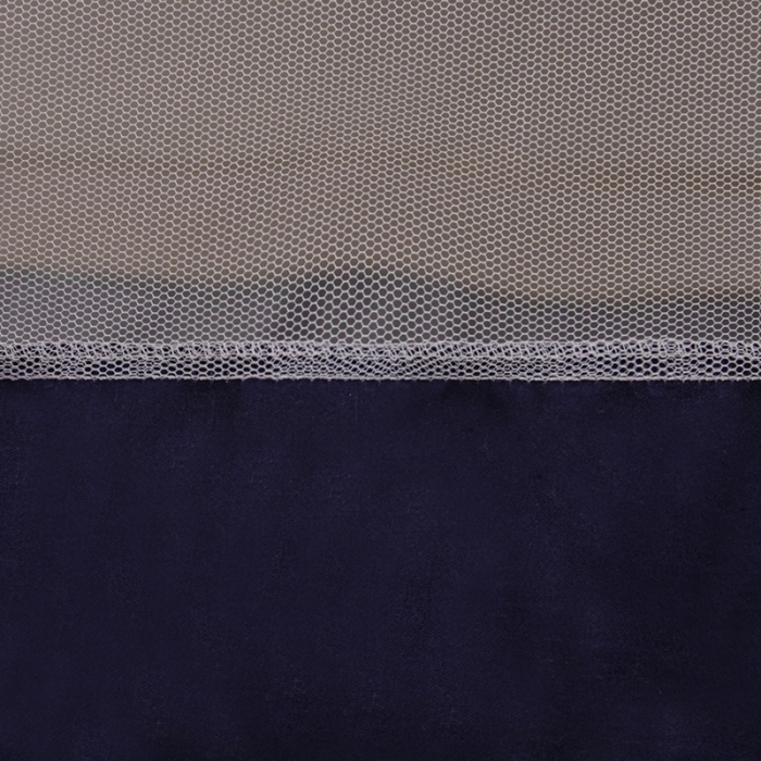 91家纺网 家纺一手货源 找家纺 千逸虹 2024新款简约纯色上下铺学生蚊帐 深蓝色