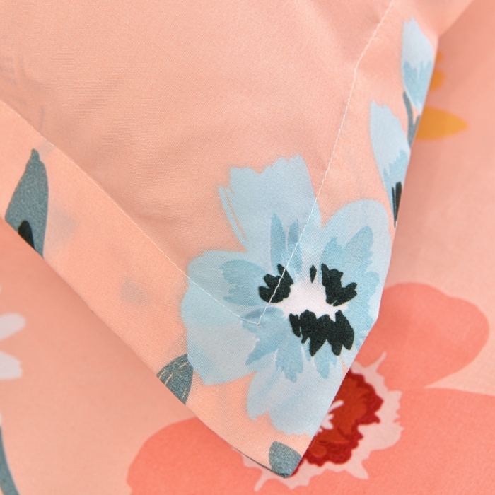 91家纺网 家纺一手货源 找家纺 小雨家纺 2026新款芦荟棉单件床裙+床裙三件套 朝花夕拾粉