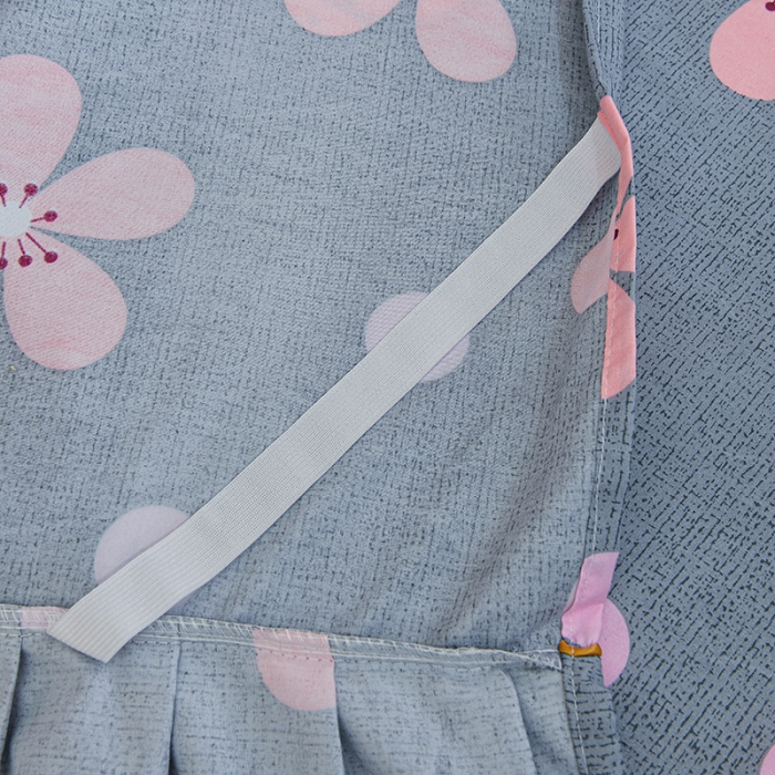 91家纺网 家纺一手货源 找家纺 小雨家纺 2026新款芦荟棉单件床裙+床裙三件套 春天花园