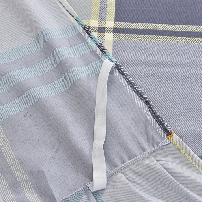 91家纺网 家纺一手货源 找家纺 小雨家纺 2026新款芦荟棉单件床裙+床裙三件套 灰格格