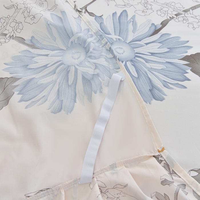 91家纺网 家纺一手货源 找家纺 小雨家纺 2026新款芦荟棉单件床裙+床裙三件套 似水流年