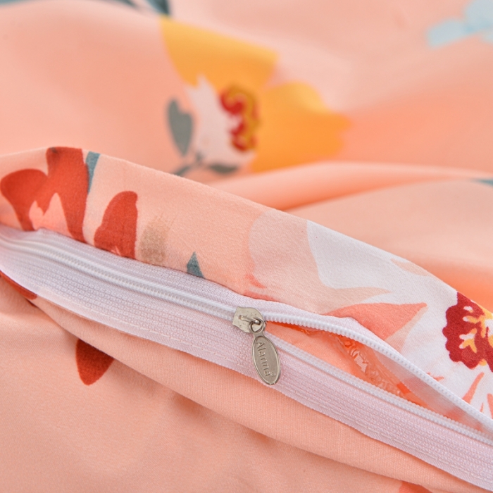 91家纺网 家纺一手货源 找家纺 小雨家纺 2026新款芦荟棉四件套 朝花夕拾粉