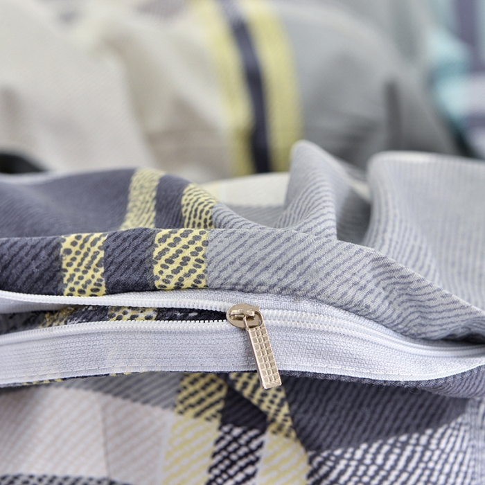 91家纺网 家纺一手货源 找家纺 小雨家纺 2026新款芦荟棉四件套 灰格格