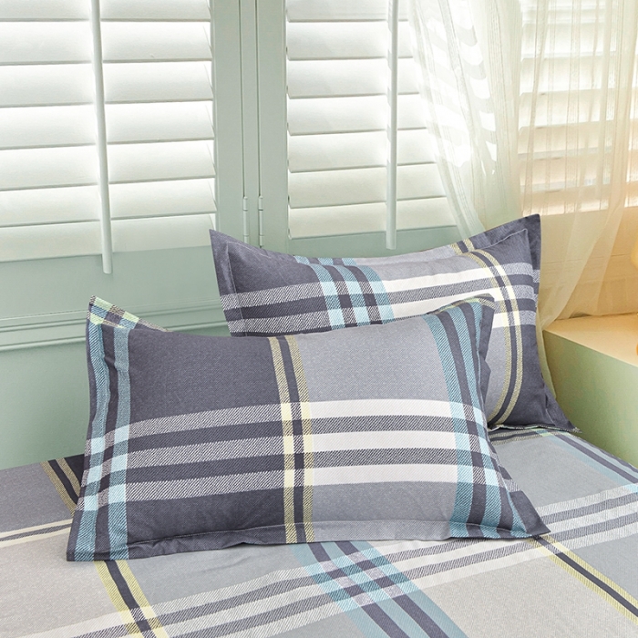 91家纺网 家纺一手货源 找家纺 小雨家纺 2026新款芦荟棉四件套 灰格格