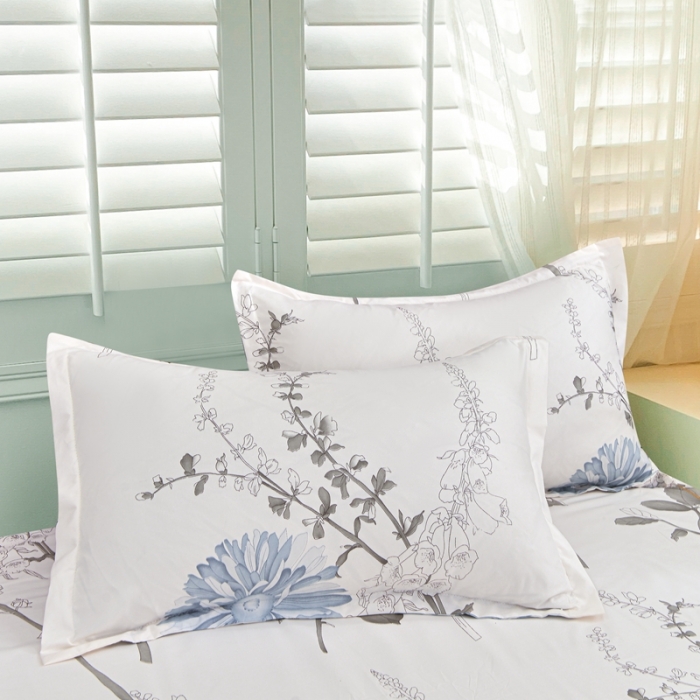 91家纺网 家纺一手货源 找家纺 小雨家纺 2026新款芦荟棉四件套 似水流年