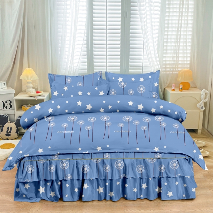 91家纺网 家纺一手货源 找家纺 小雨家纺 2026新款芦荟棉四件套 星光飘絮