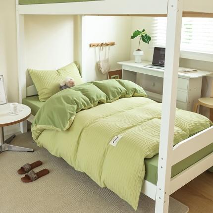 91家纺网 家纺一手货源 找家纺 （总）寐眠 2023新款全棉泡泡纱学生三件套