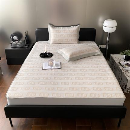 91家纺网 家纺一手货源 找家纺 （总）三味舒屋 2025新款抗菌防螨凉感提花冰丝养生席床席床笠款