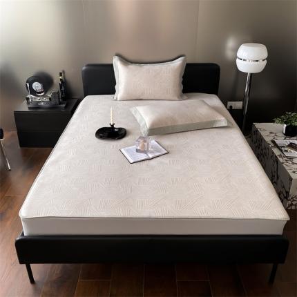 91家纺网 家纺一手货源 找家纺 （总）三味舒屋 2025新款抗菌防螨凉感提花冰丝养生席床席床笠款