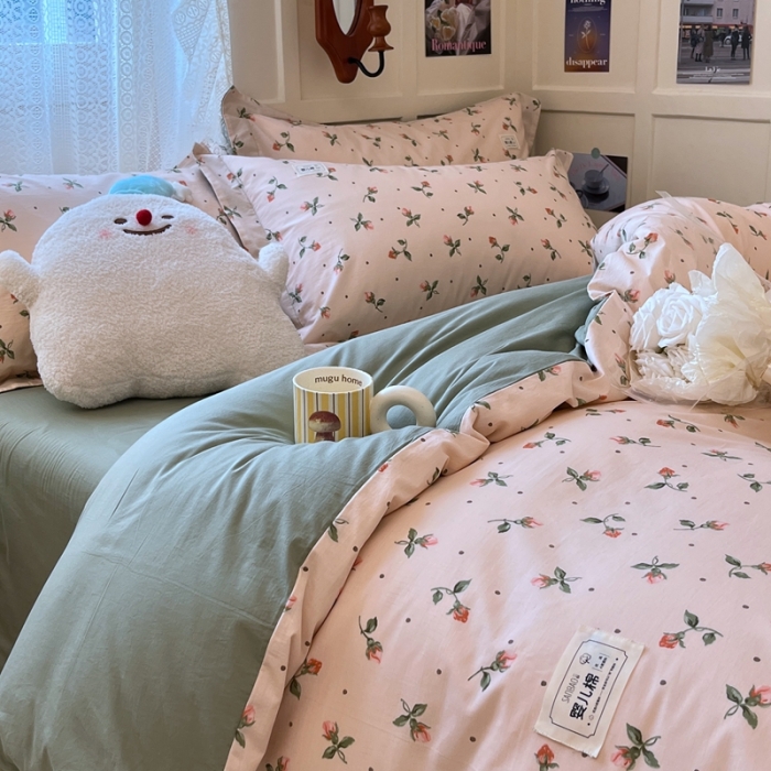 91家纺网 家纺一手货源 找家纺 （总）米粒家纺 2023新款全棉印花四件套系列