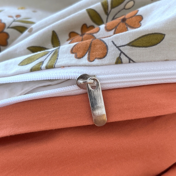 91家纺网 家纺一手货源 找家纺 米粒家纺 2023新款全棉印花四件套系列 花间落-灰