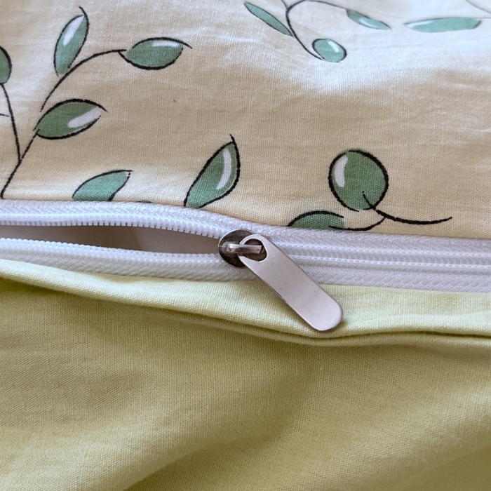 91家纺网 家纺一手货源 找家纺 米粒家纺 2023新款全棉印花四件套系列 柳香-黄