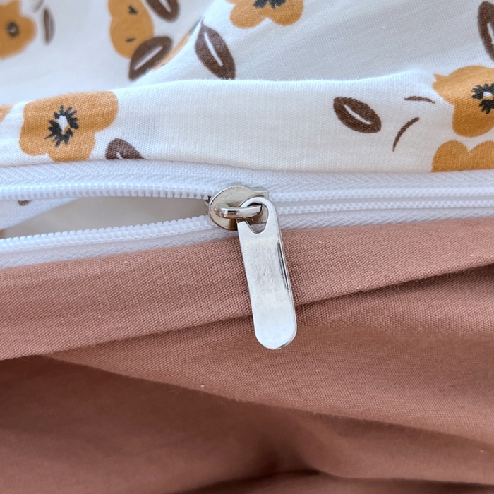 91家纺网 家纺一手货源 找家纺 米粒家纺 2023新款全棉印花四件套系列 秋蝶-桔