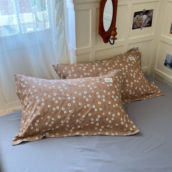 91家纺网 家纺一手货源 找家纺 米粒家纺 2023新款全棉印花四件套系列 秋烟-桔